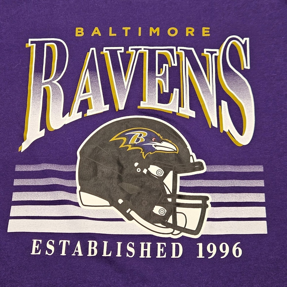 NFL Baltimore Ravens Shirt Mens XL Purple Long Sleeve Graphic Est 1996 Football